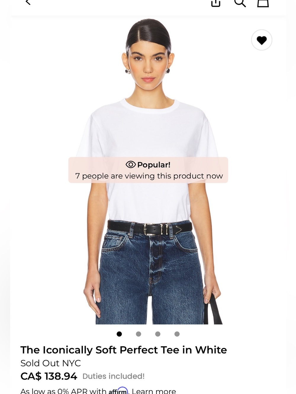 SOLD OUT NYC The Iconically Soft Perfect Tee in White